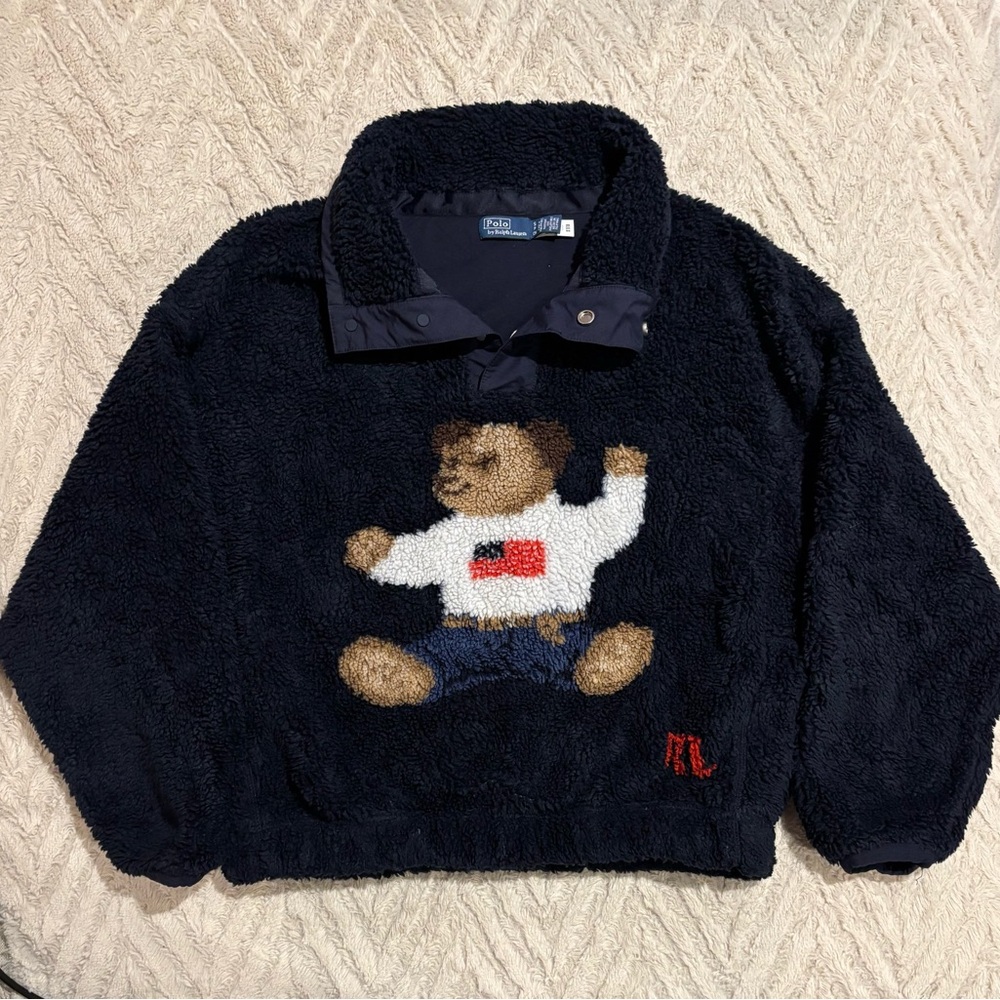 Polo Ralph Lauren Vintage Polo Bear Fleece Sweatshirt S